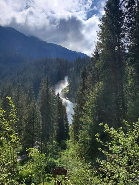 Krimml Falls from the approach trail.