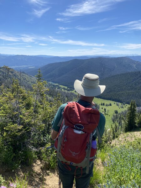 Headed back down the trail looking toward Leidy Lake.