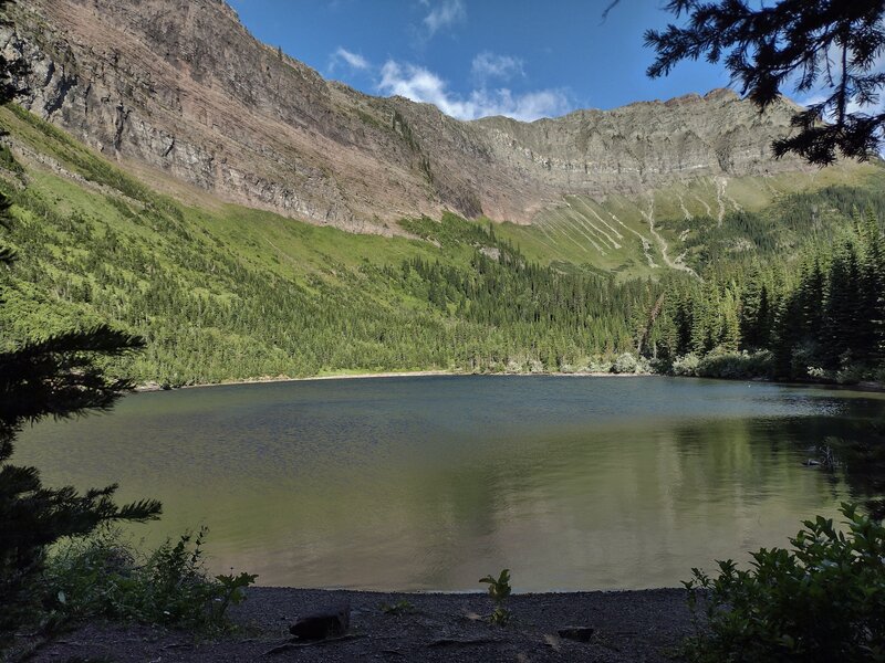 Lost Lake nestled below the Great Divide.