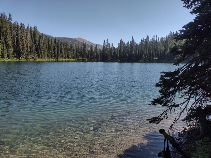 Lower Twin Lake with its sparkling clear mountain waters.