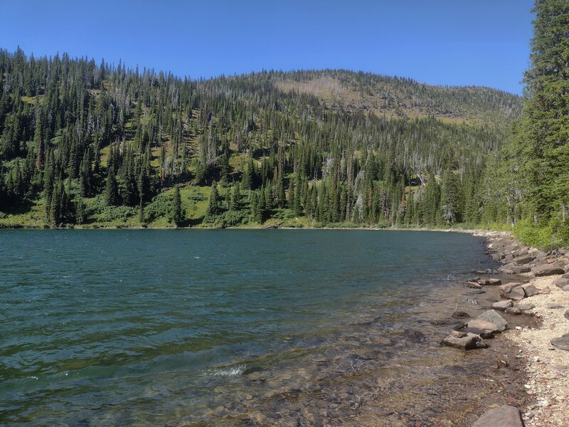 Crystal clear Upper Twin Lake on a perfect August afternoon.