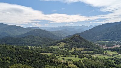The Pyrenees seen from Foix Heights Loop.