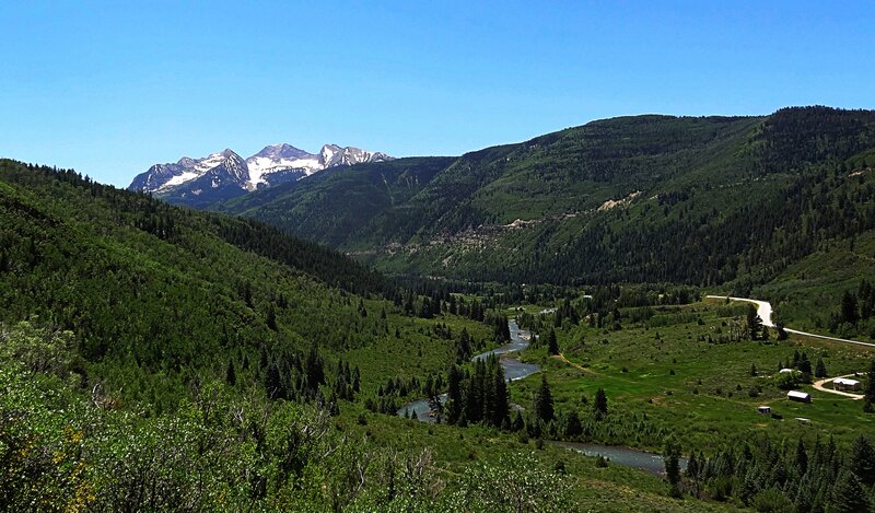 View of McClure Pass from the Placita Trail near the trailhead.