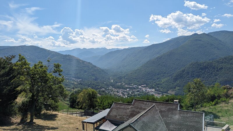 Ariege valley from Lordat Village.