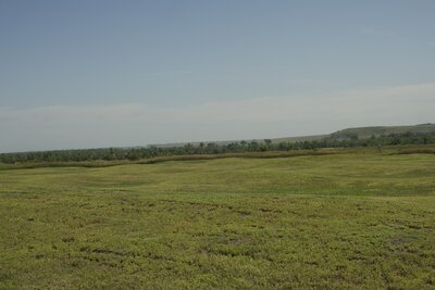 The indentions in the ground that you see here are evidence of a thriving Indian village that once was here.