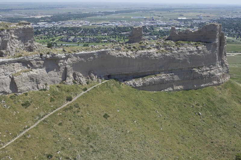 A view of the Saddle Rock Trail tunnel from the the South Overlook Trail.