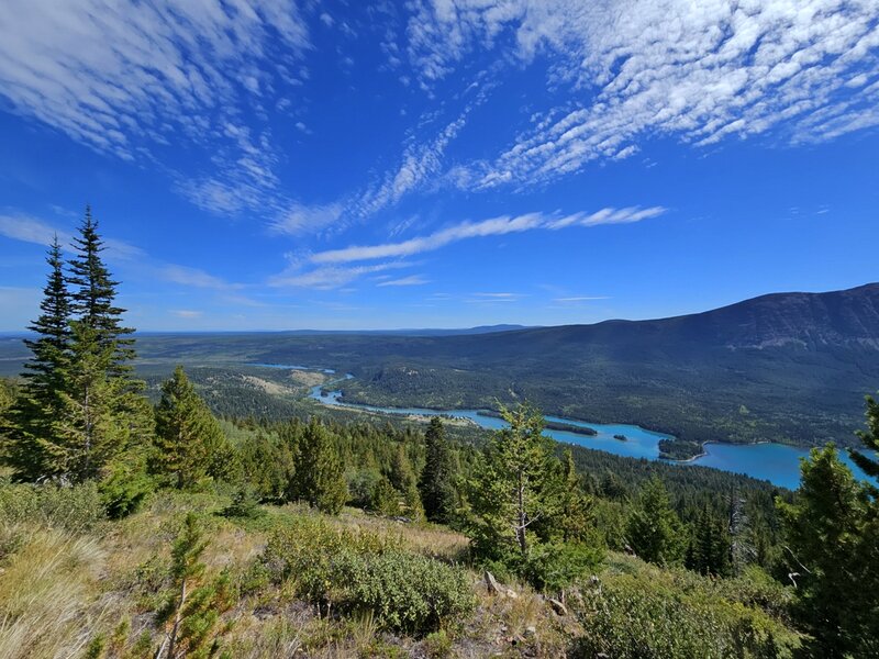 Looking east from the trail over the Chilko River.