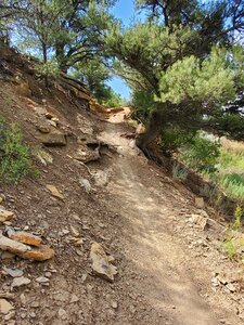 Ledges on a steep cliffy section of Drop Over.
