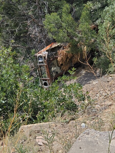 Lots of car-bits and rusted metal in this area from when Horse Gulch used to be the town's dump.