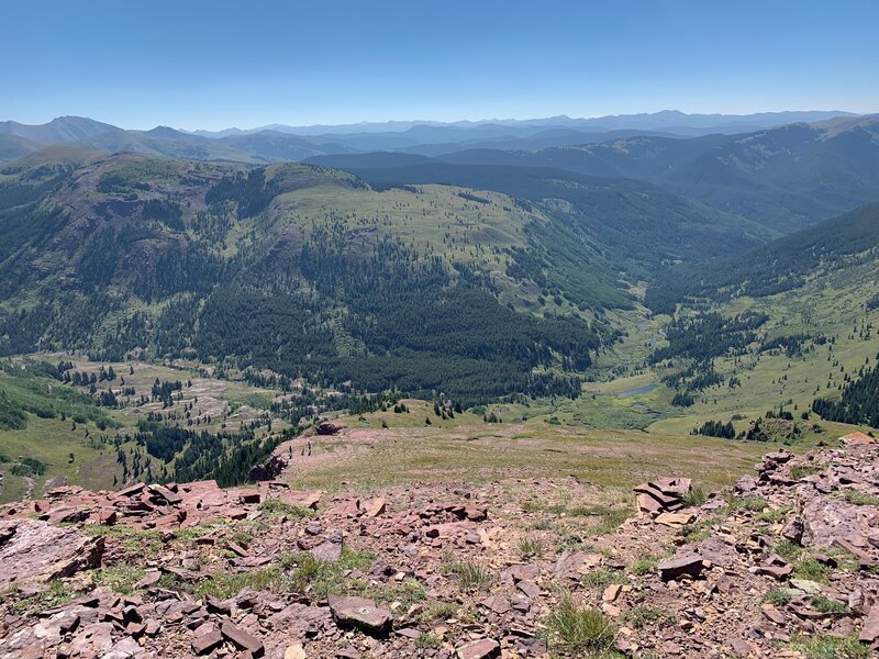 Looking at the southeast views from the trail up Teocalli.