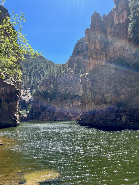 The view from the bottom of the Curecanti Creek Trail.