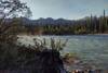 A new day begins as mist rises from the Snake Indian River at Wellbourne trail camp.