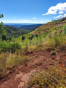 Washed out upper sections of Red Creek Trail.