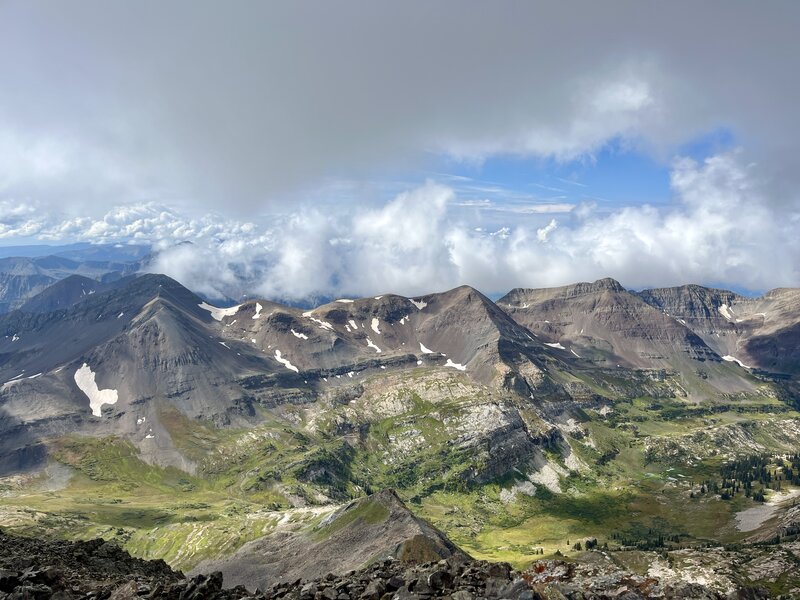 Looking west from the summit of Treasury Mountain.