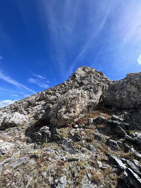 Follow the cairn to make your way up the ridge.