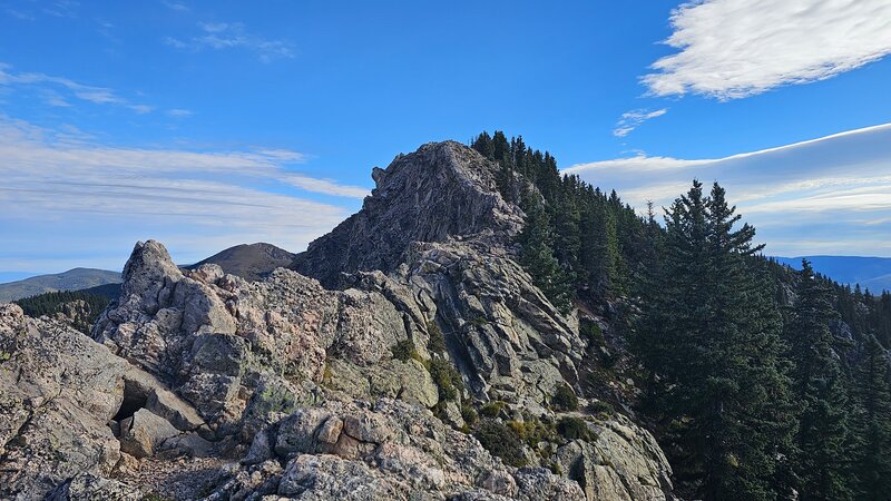 Looking at Lake Peak from the ridge between Deception and Lake Peaks