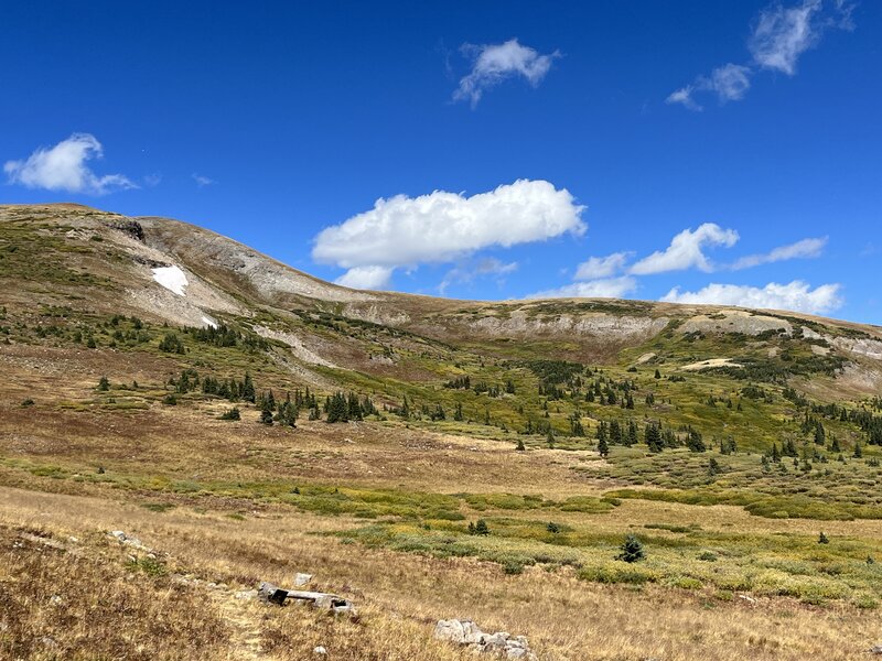 Looking northwest at the Middle Baldys.