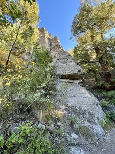 A neat rock formation on the left side of the trail.