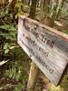 Signpost for the closed Polls Gap Trail.