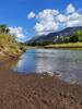 Animas River beach area.