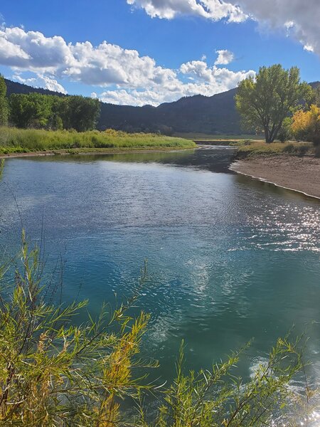 Looking east from Oxbow Preserve at the Animas River.