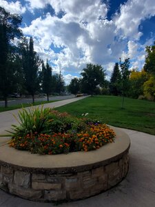 This section of the Animas River trail passes through residential park areas.