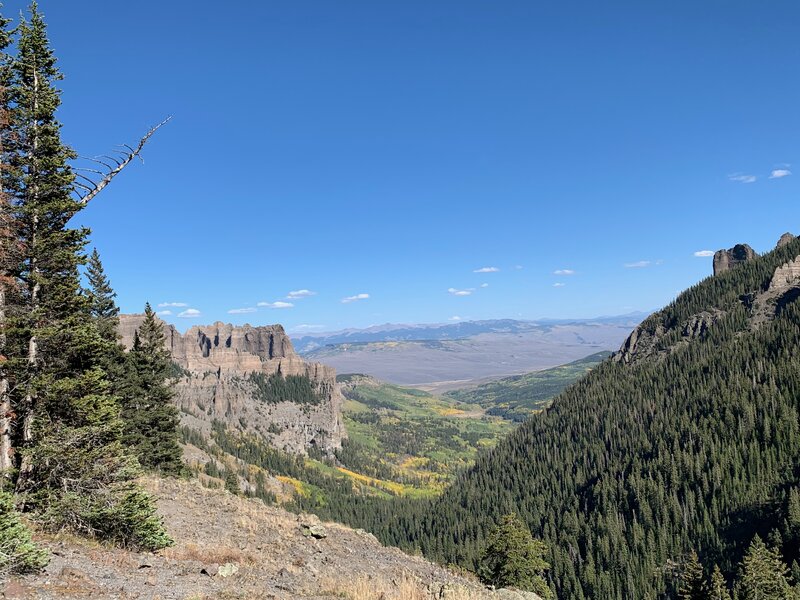 Looking NW at the Castles