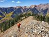 Heading back down the ridgeline from Deadwood Mountain.