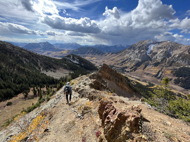 A bit of the loose trail near the Summit Ridge.