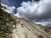 Loose trail below the ridge.