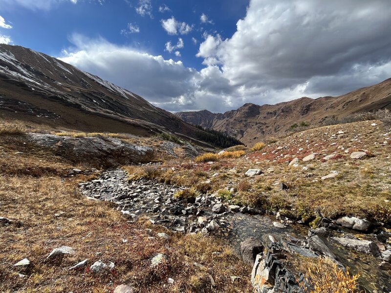 Looking back down the valley.