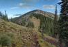 Mount Pend Oreille, 6755 ft., approaching it from the south. The trail up it can be seen faintly if one looks closely.