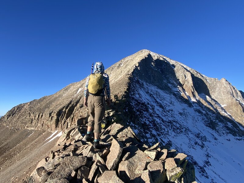 Ridgewalking towards the Lone Cone summit