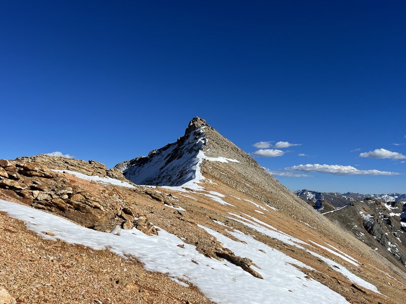 Looking up at Telluride Peak from the ridge.