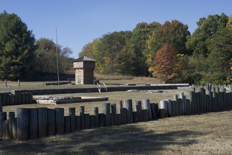 When you get to the end of the trail, you come to the remains of the Tellico Blockhouse, that you can explore at your own pace.