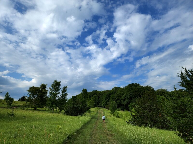 On the trail southwest of Lundsten Lake.