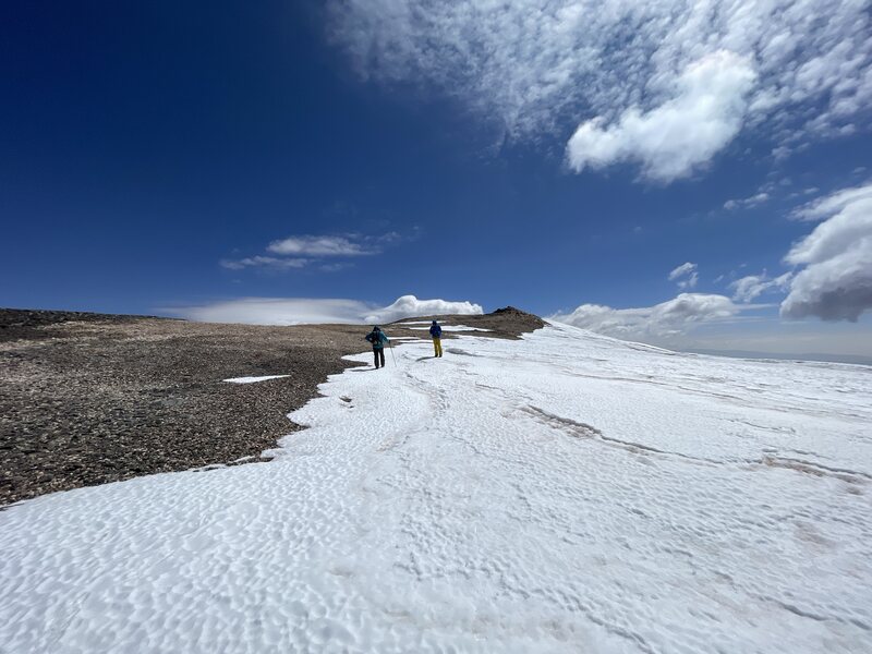 Snowfield close to the summit.