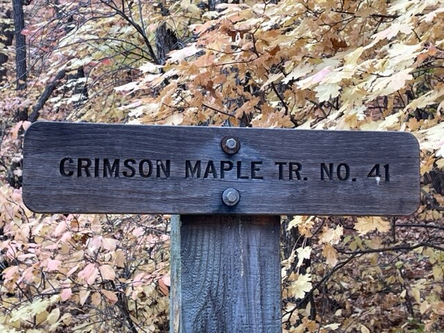 Crimson Maple trail sign