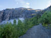 Hiking the 4x4 road with Ajax Peak straight ahead.