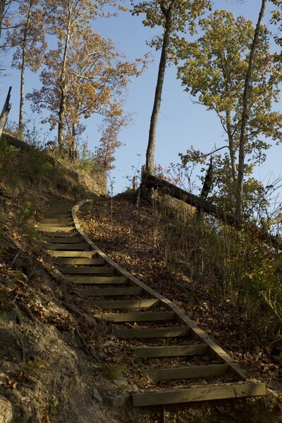 A steep set of stairs climb the ridge and provide some outstanding views at the top.