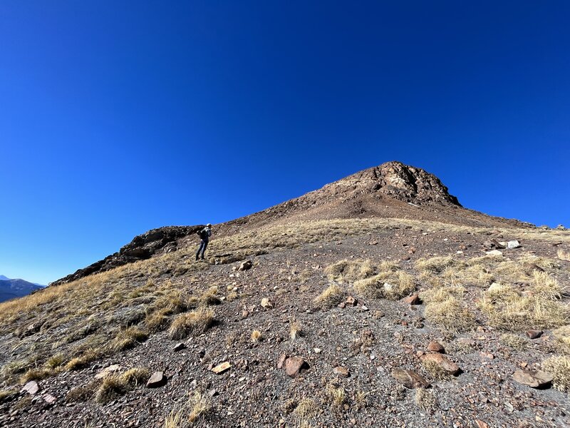 Climbing the lower portion of Cross Mountain.