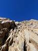 The climb to the saddle below Wilson Peak.