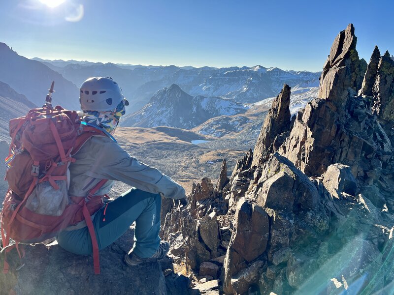 On the SW ridge of Mt. Sneffels.