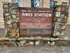 Plaque at Ames Station.