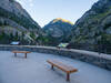 The viewpoint features a few informative plaques and benches to sit and enjoy the vista.