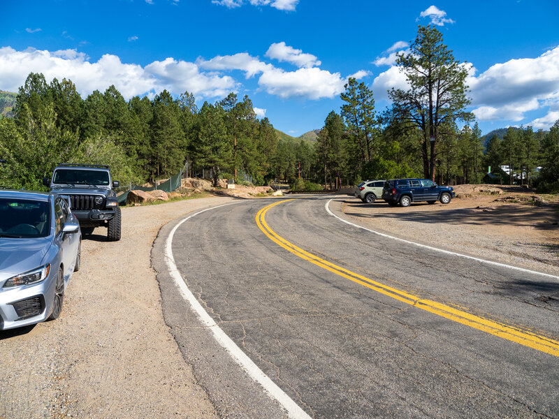 Parking along the road near Baker's Bridge.