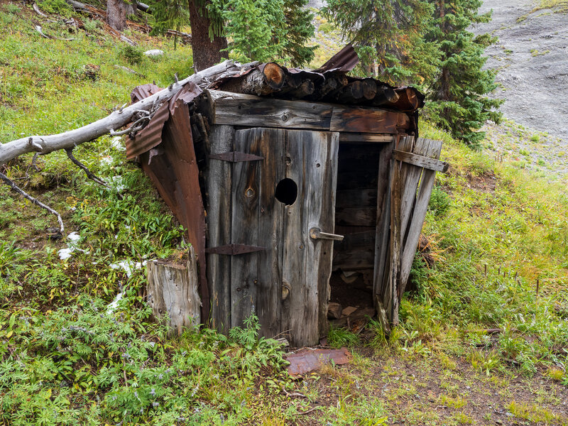 Old mining remains along the trail.