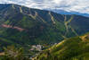 Views across Telluride to Telluride Ski Resort.