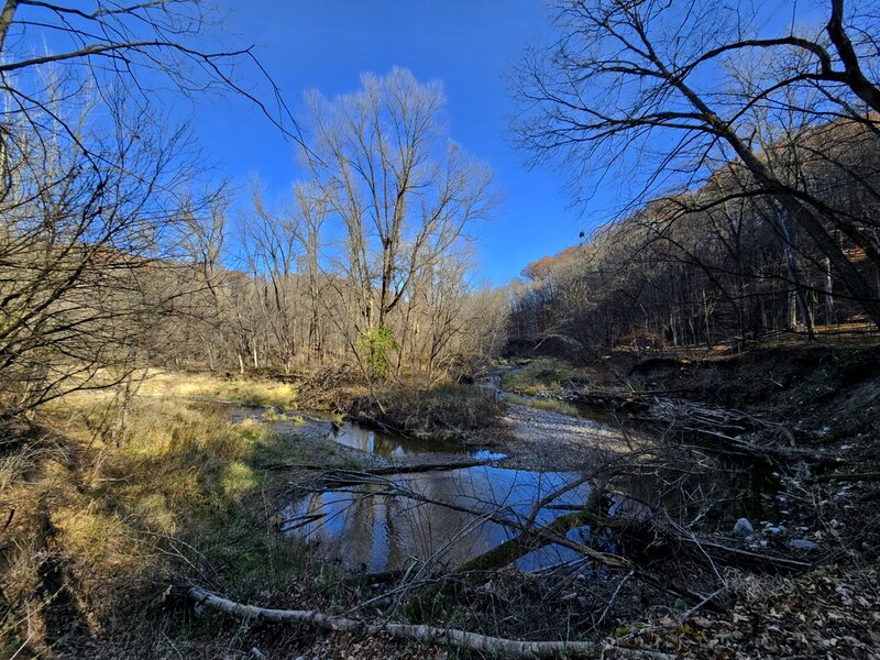 Seven Mile Creek from Trail 8 in late fall.