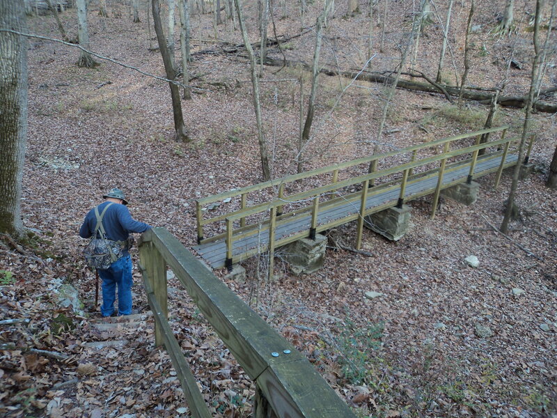 One of the well-maintained bridges along the route in and out of steep hollows.